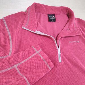 Outfitter Trading Co. 1/4 Zip Performance Fleece Pull Over Womens Size L Pink